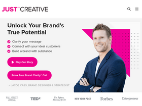 'justcreative.com' screenshot