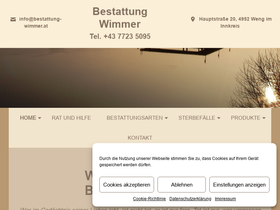 'bestattung-wimmer.at' screenshot