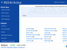 'asciiart.eu' screenshot