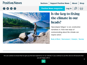 'positive.news' screenshot