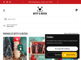 Bettyandbutch homepage screenshot