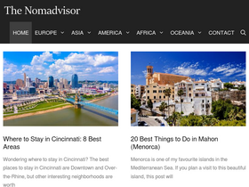 'thenomadvisor.com' screenshot
