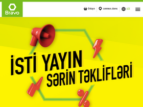 'bravosupermarket.az' screenshot