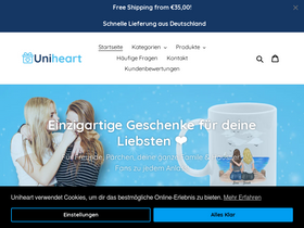 'uniheart.de' screenshot