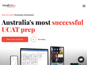 'medentry.edu.au' screenshot