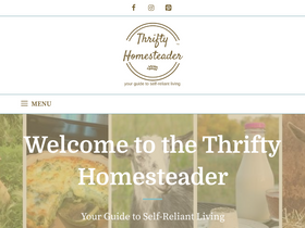 'thriftyhomesteader.com' screenshot