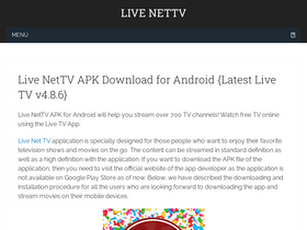 'livenettvapk.live' screenshot