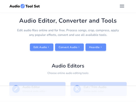 'audiotoolset.com' screenshot