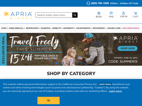 'apriadirect.com' screenshot