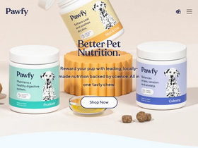 pawfy.com homepage screenshot