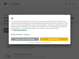 'aroundhome.de' screenshot