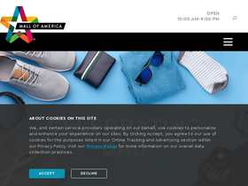 'mallofamerica.com' screenshot
