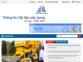 'vatlieuxaydung.org.vn' screenshot
