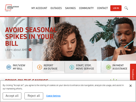 'appalachianpower.com' screenshot