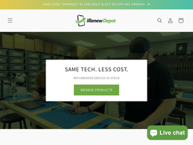 irenewdepot.com homepage screenshot