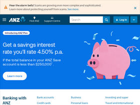'anz.com' screenshot