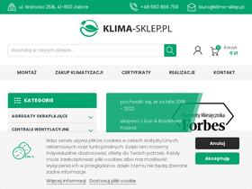 'klima-sklep.pl' screenshot