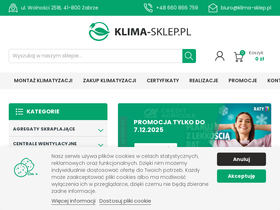 'klima-sklep.pl' screenshot