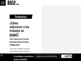 'bacanika.com' screenshot