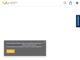 'mennicamazovia.pl' screenshot