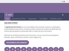 'significadodesonhos.net' screenshot