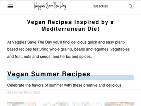 'veggiessavetheday.com' screenshot