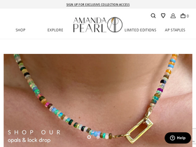 AMANDA PEARL homepage screenshot