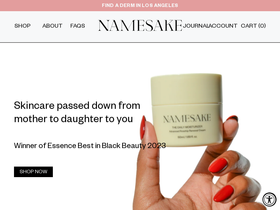 NAMESAKE website screenshot
