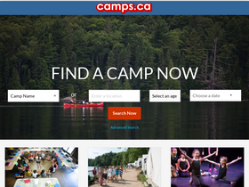 'camps.ca' screenshot