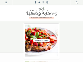 'wholesomelicious.com' screenshot