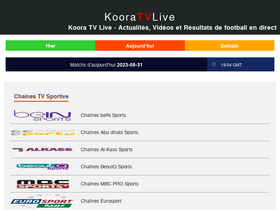 Kora online tv live matches online today