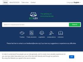 'ecolex.org' screenshot