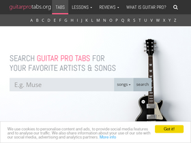 'guitarprotabs.org' screenshot
