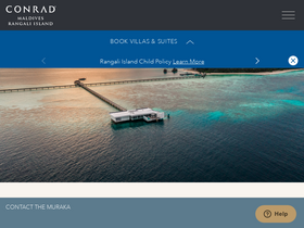 'conradmaldives.com' screenshot