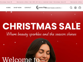 LunaraHair homepage screenshot