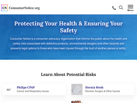 'consumernotice.org' screenshot