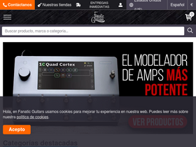 'fanaticguitars.com' screenshot