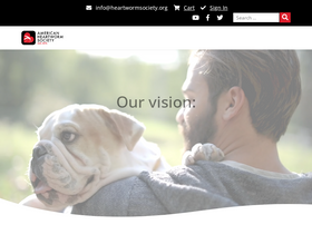 'heartwormsociety.org' screenshot
