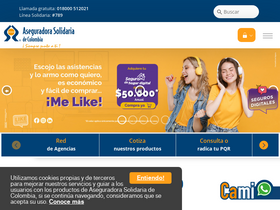 'aseguradorasolidaria.com.co' screenshot