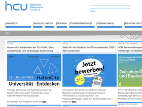 'hcu-hamburg.de' screenshot