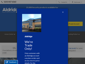 'aldridgesecurity.co.uk' screenshot