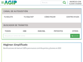 'agip.gob.ar' screenshot