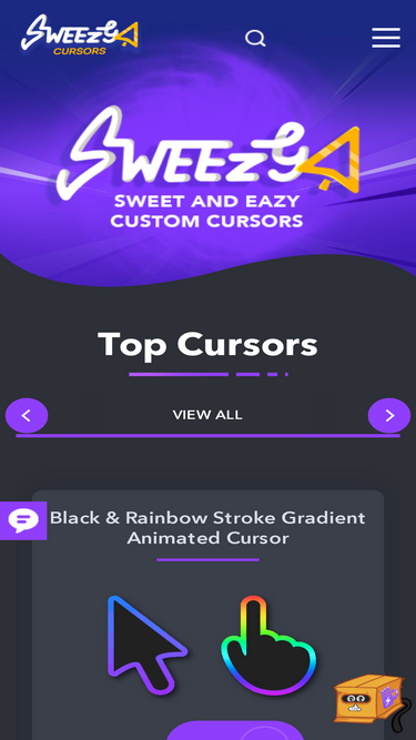 Black with Chrome Stroke cursor – Custom Cursor