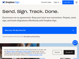 'hellosign.com' screenshot