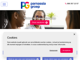 'parnassiagroep.nl' screenshot