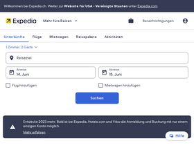 'expedia.ch' screenshot