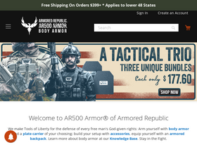 'ar500armor.com' screenshot