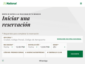 'nationalcar.com.mx' screenshot