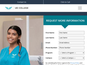 'uei.edu' screenshot