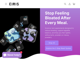 EIRIS Health Labs website screenshot